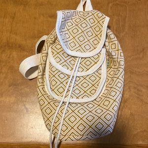 Purse backpack beige